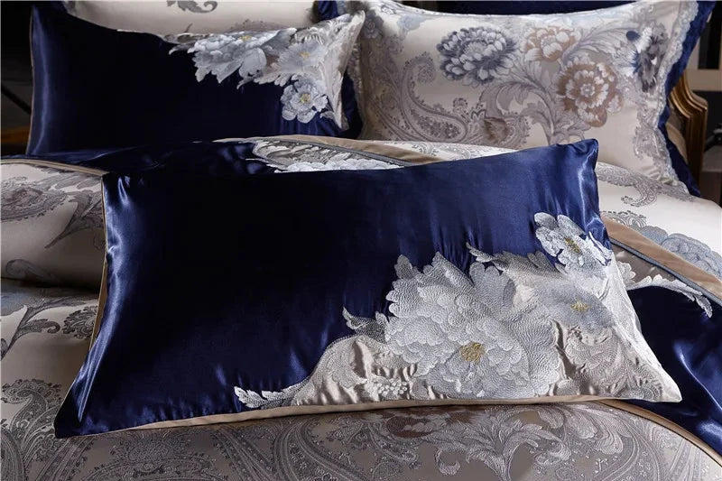 Parure de lit en satin de coton de luxe THL1055 Élégante et sophistiquée pour un confort ultime