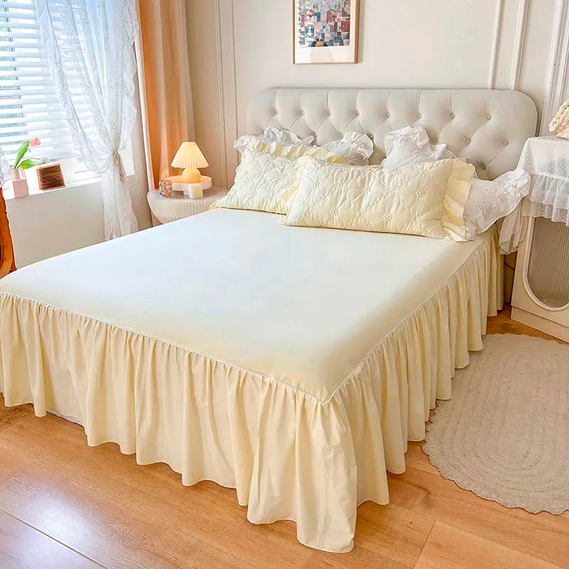 Parure de lit plissée texturée THL1032 100 % coton lavé Couette blanche à plis