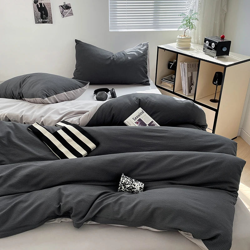 Housse de couette confortable et légère en microfibre brossée ultra douce THL1036