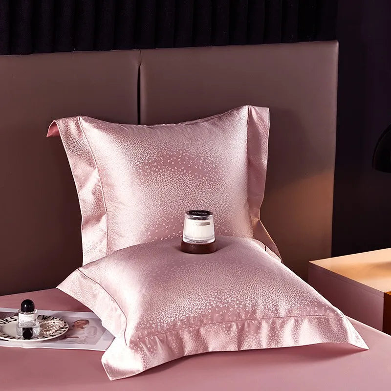THL1053 Egyptian Cotton Luxury Silk-Like Bedding Comforter & Bed Sheet (E)
