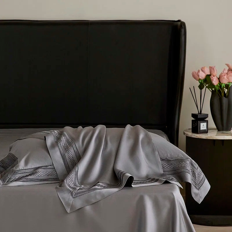 high-end bedding Eucalyptus Lyocell Cooling Bamboo Fiber Bedding Set - Gray