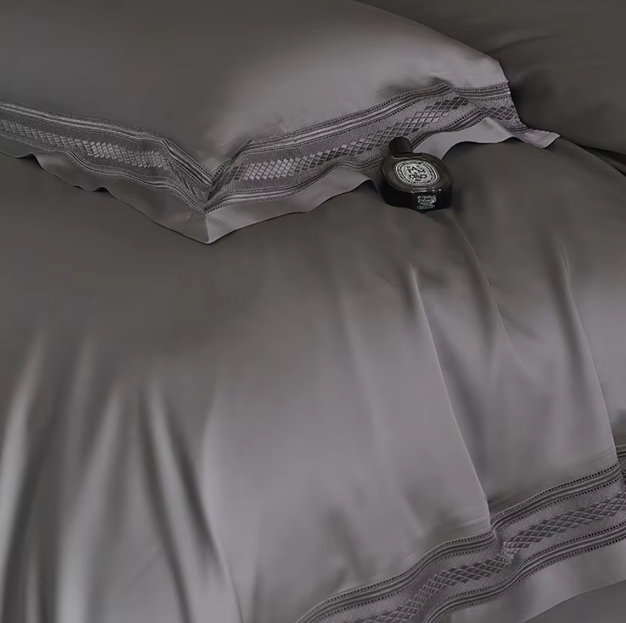 hotel quality bedding Eucalyptus Lyocell Cooling Bamboo Fiber Bedding Set - Gray