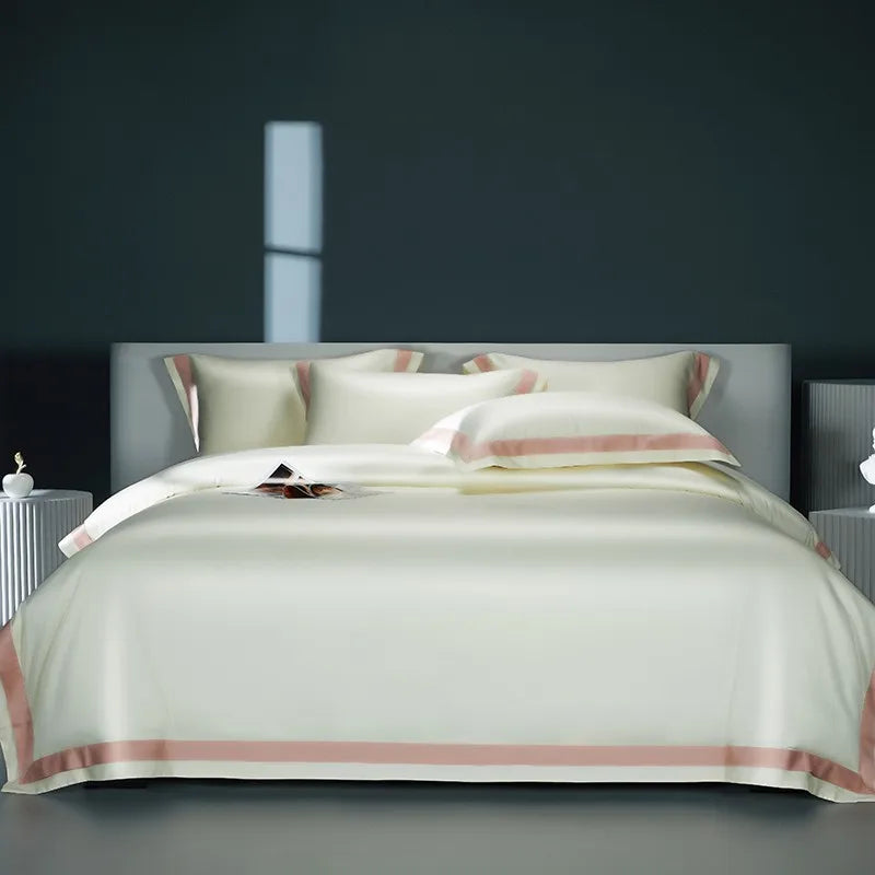 luxury bedding Egyptian Cotton 4PCS Bedding Set - White