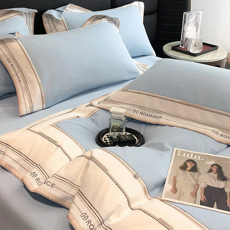 1000TC Brushed Cotton Frame Bedding Set includes duvet cover, sheets and pillowcases