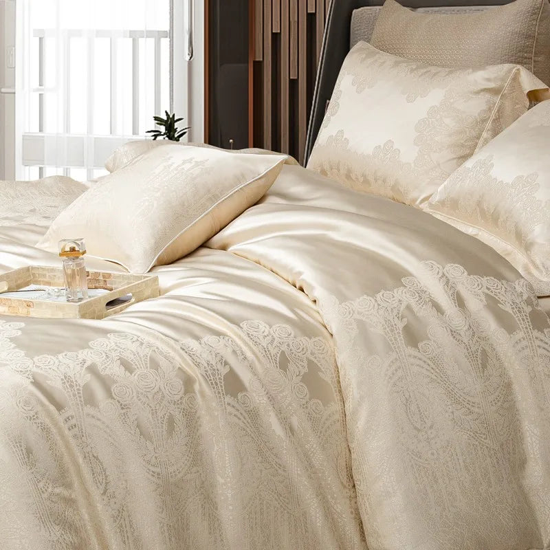 1000TC Luxurious Satin Egyptian Cotton Flat or fitted Bed Sheet with duvet cover and pillowcases