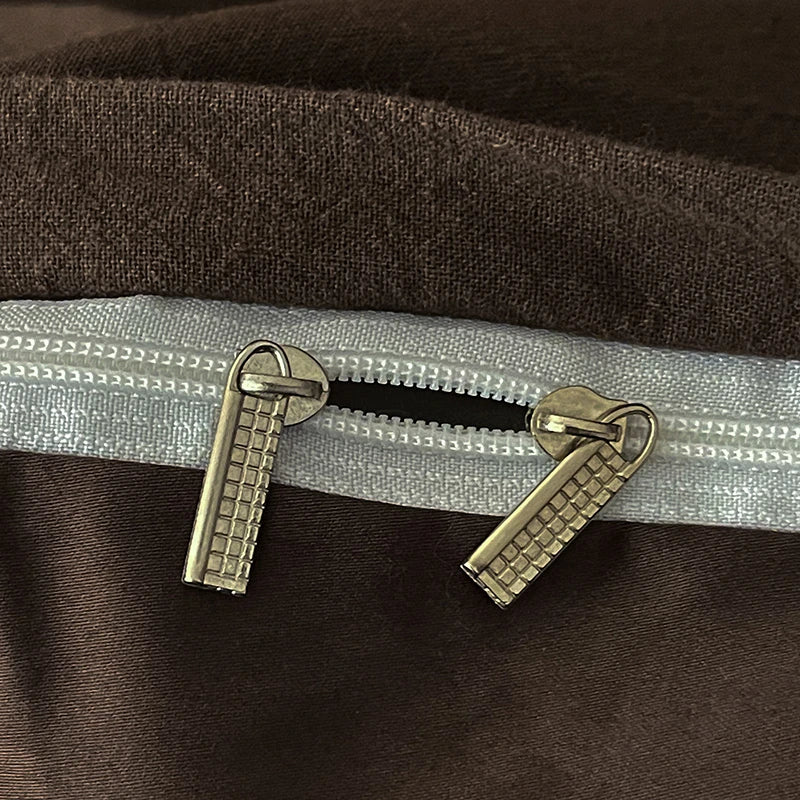 400TC Cotton Yarn-Dyed Stripe Bedding Set Duvet Cover with zipper