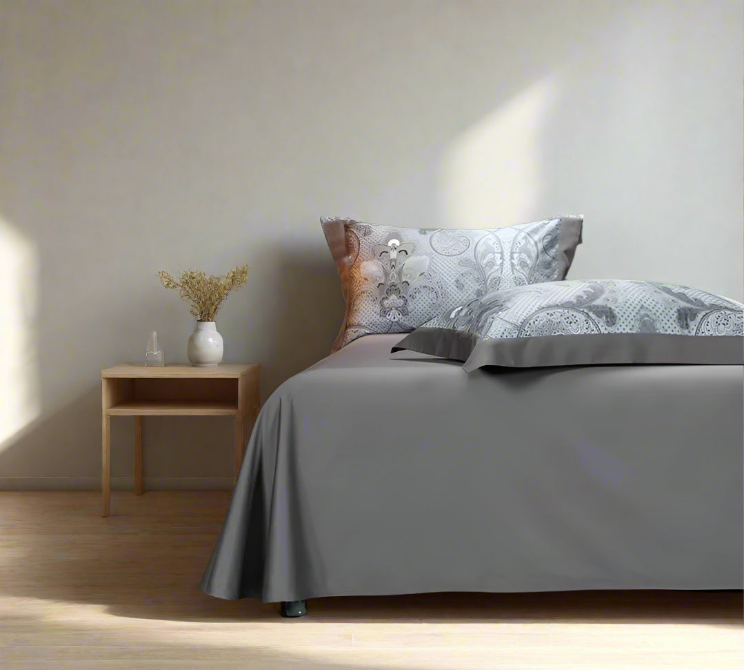 Best luxury bedding brands Egyptian Cotton Vintage 4Pcs Bedding Set - Grey