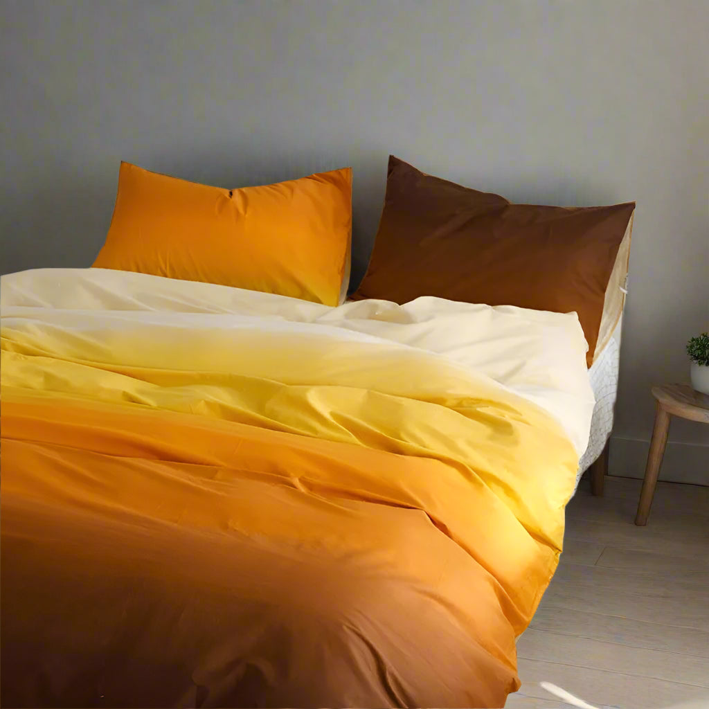 Best luxury bedding for summer Gradient Colorful Bedding Set Collection