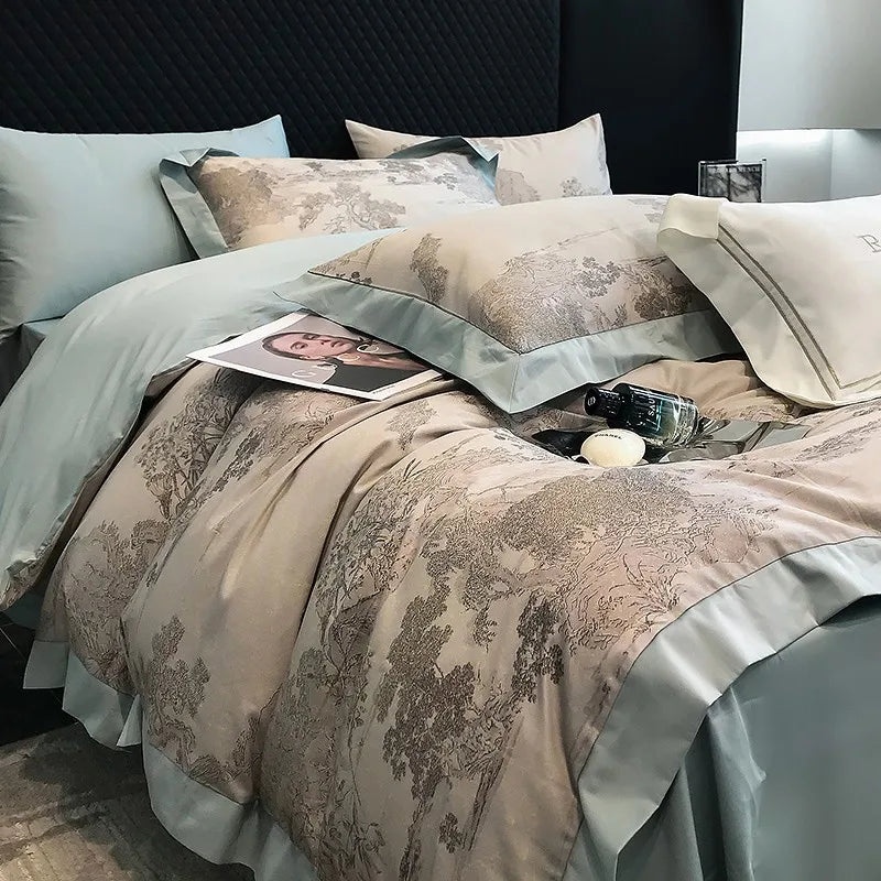 Buy luxury bedding online Egyptian Cotton Jungle Print Bedding Set 4Pcs - Brown