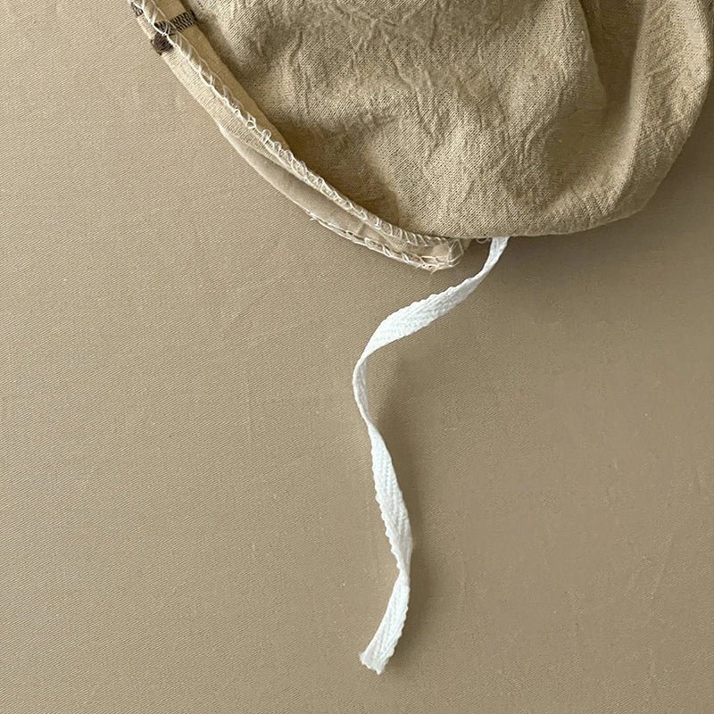 Close up of 400TC Cotton Yarn-Dyed Stripe Bedding Set Duvet Cover 4Pcs at The Happy Ladies