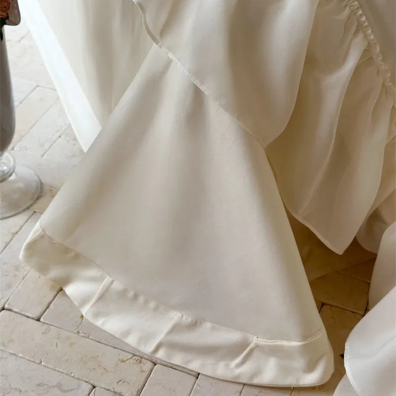 Close up of 600TC Egyptian Cotton Flat sheet Bedding set