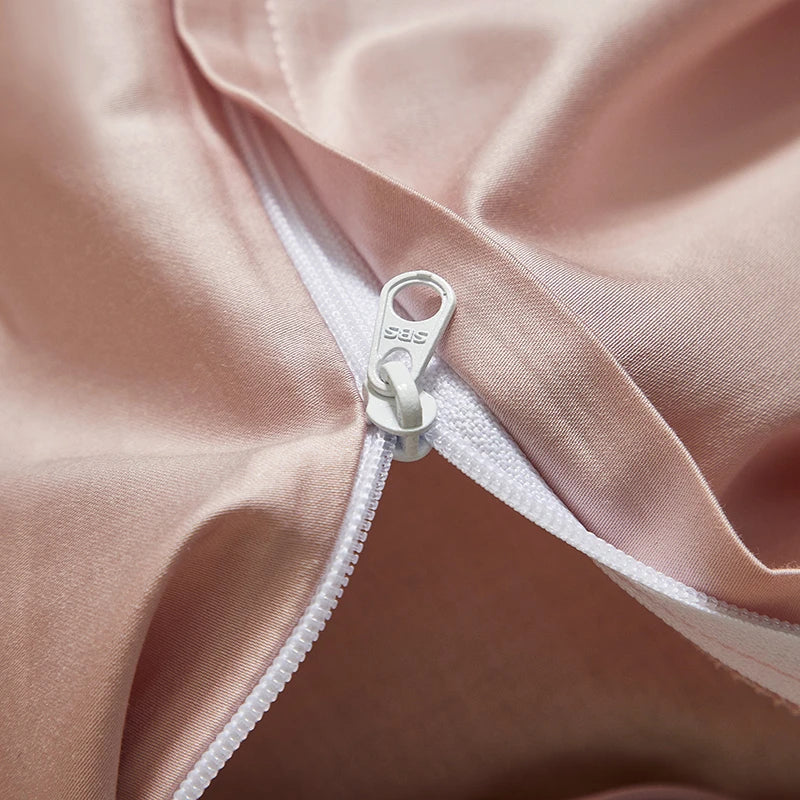 Floral Embroidered 600TC Cotton Duvet cover set zipper