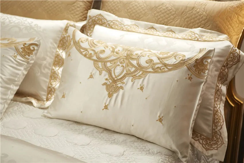 Parure de lit en satin de coton de luxe THL1055 Élégante et sophistiquée pour un confort ultime