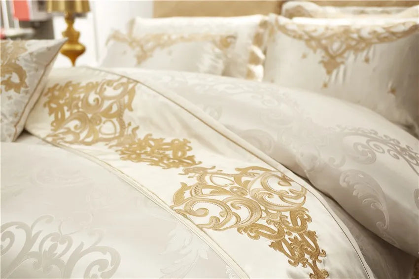 Parure de lit en satin de coton de luxe THL1055 Élégante et sophistiquée pour un confort ultime