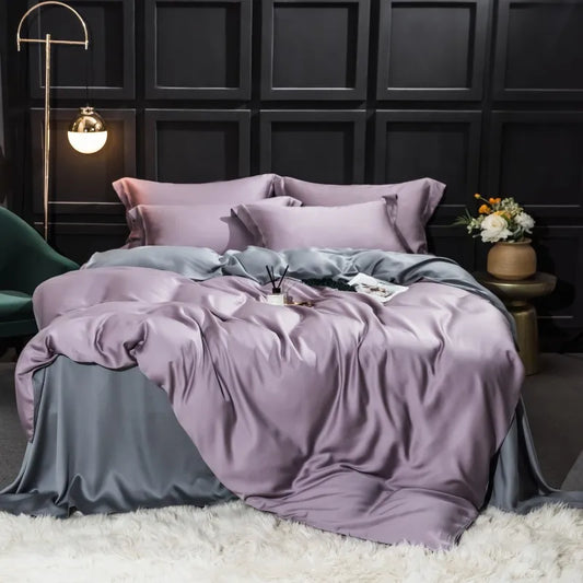 Parure de lit THL1048 au style frais et simple Parure de lit nette et élégante pour un confort moderne