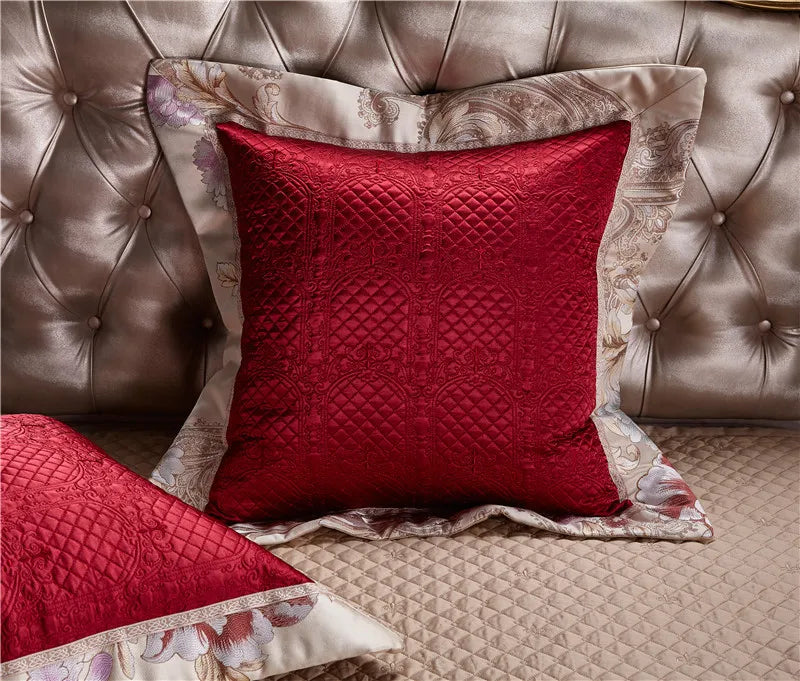 THL1055 Juego de cama de satén de algodón de lujo elegante y sofisticado para máxima comodidad
