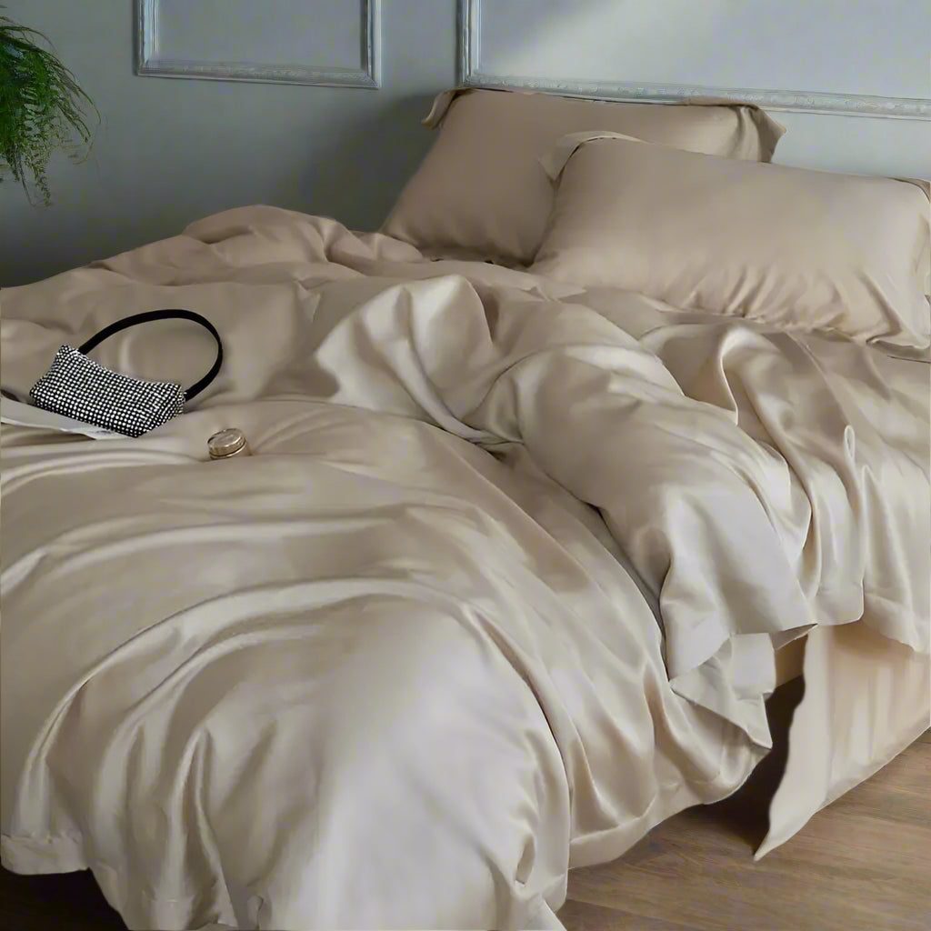 Premium Eucalyptus Lyocell Bed Sheet Set - Beige
