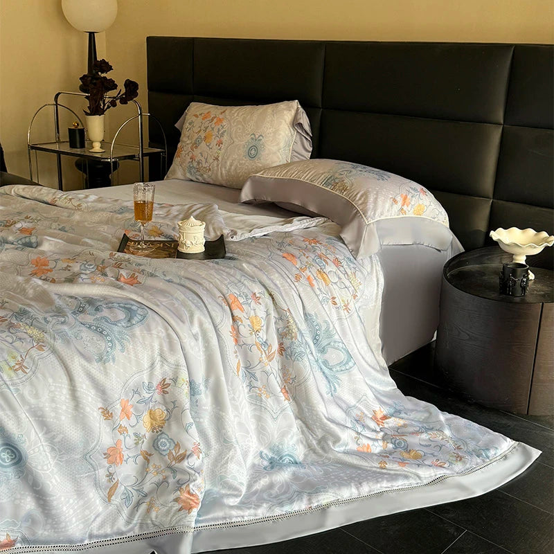 600TC Eucalyptus Bamboo Cooling 4Pcs Bedding Set - Lilac