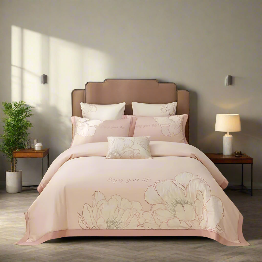 Egyptian Cotton Bedding Set Oriental Classical Embroidery Duvet Cover with Patchwork