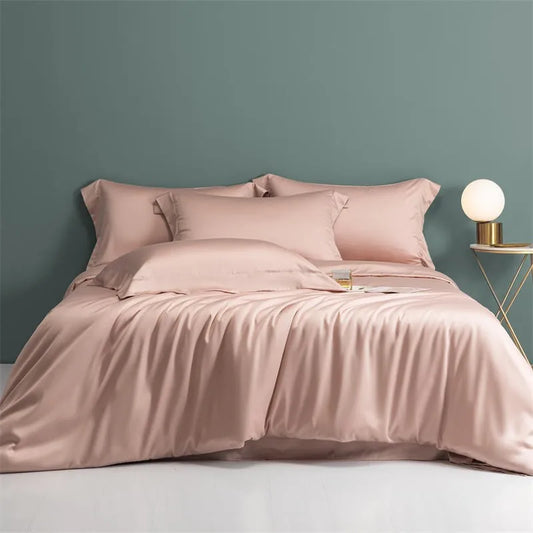 THL1143 Solid Plain Color Eucalyptus Lyocell Duvet Cover & Sheet (F)