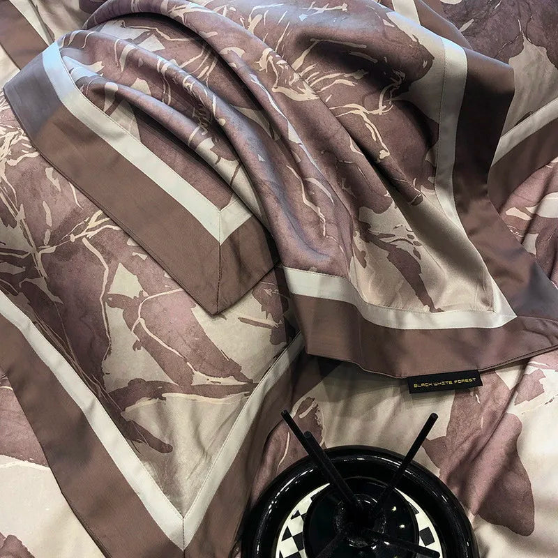 600TC Cooling Bamboo Lyocell Silky Duvet Set - Pink