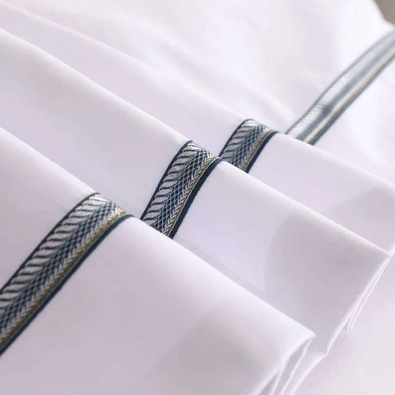 White Brushed Soft 800TC Hotel Bedding Set 4Pcs