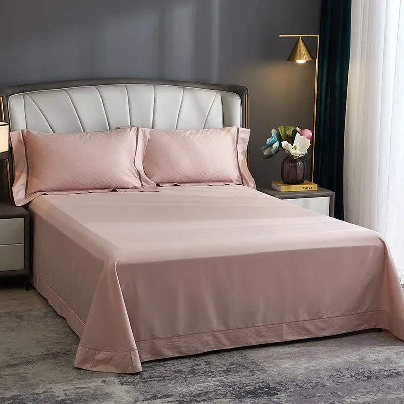 THL1057 Parure de lit en coton égyptien doux et soyeux en jacquard ondulé, élégance texturée bohème pour un confort ultime
