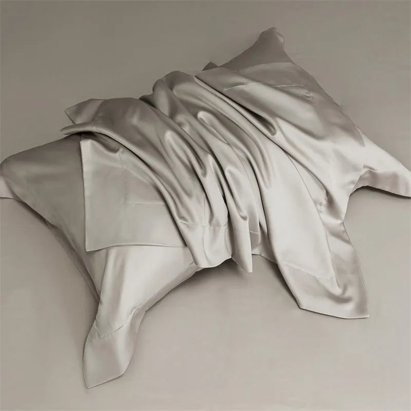 Solid Color 600TC Eucalyptus Lyocell Bedding Set - Gray