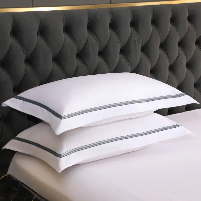 White Brushed Soft 800TC Hotel Bedding Set 4Pcs