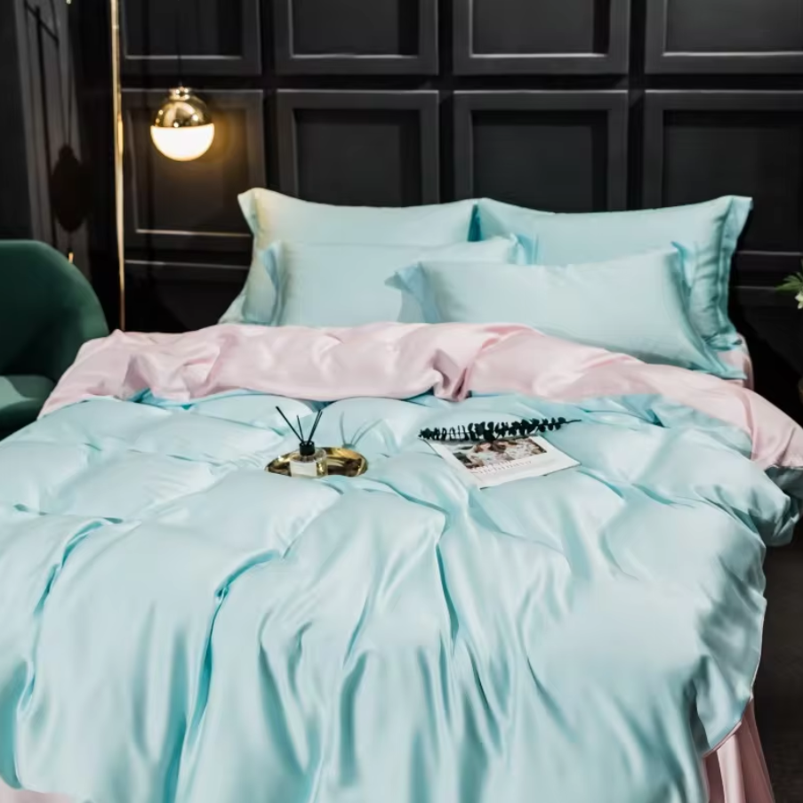 Parure de lit THL1048 au style frais et simple Parure de lit nette et élégante pour un confort moderne