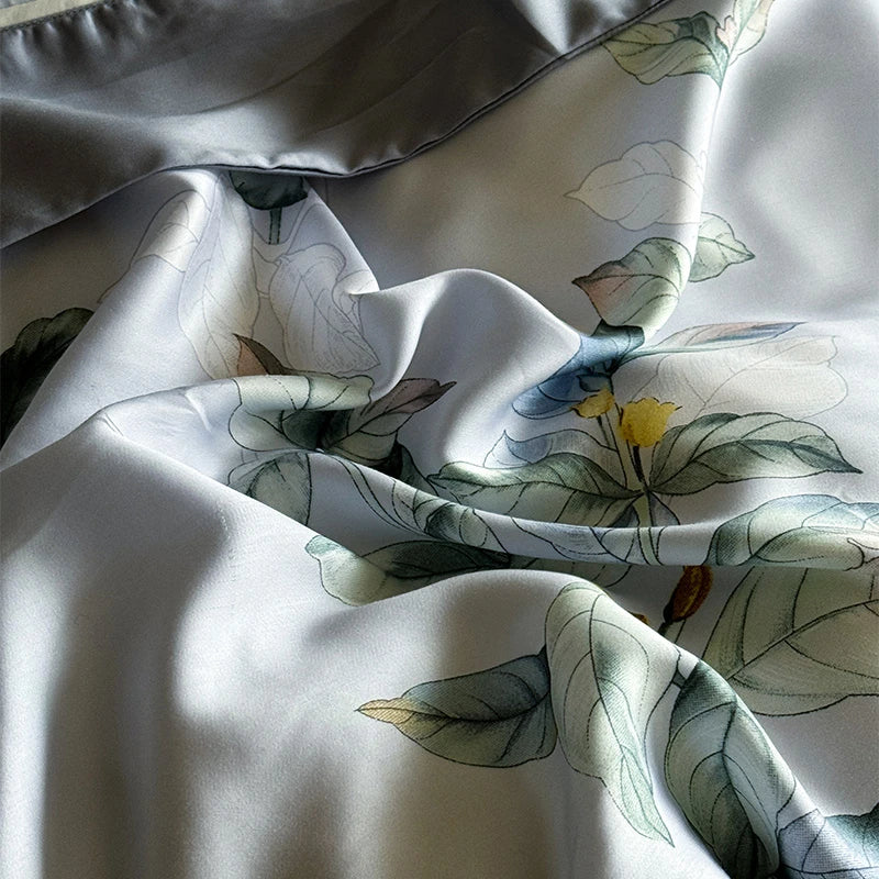 600TC Eucalyptus Bamboo Cooling 4Pcs Bedding Set - Gray