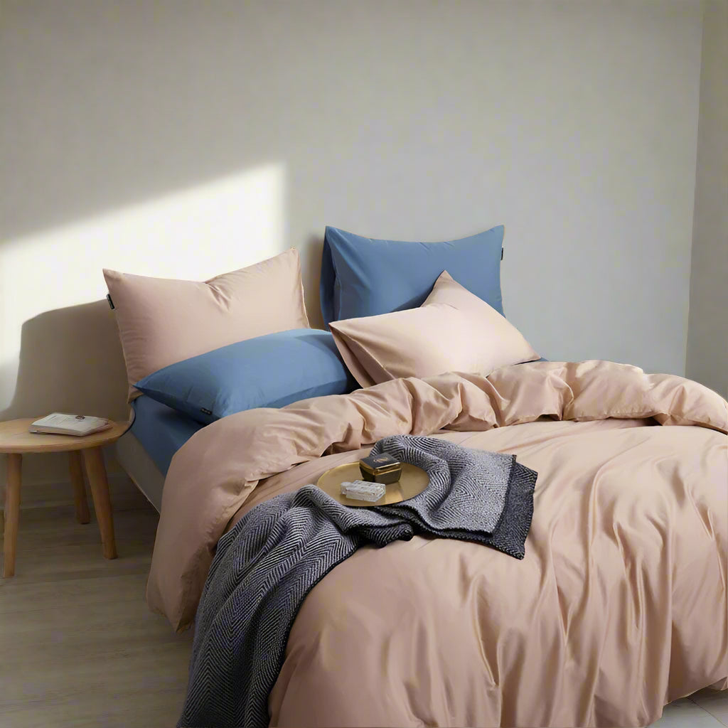 Silky Soft Pure Egyptian Cotton Bedding Set - Peach