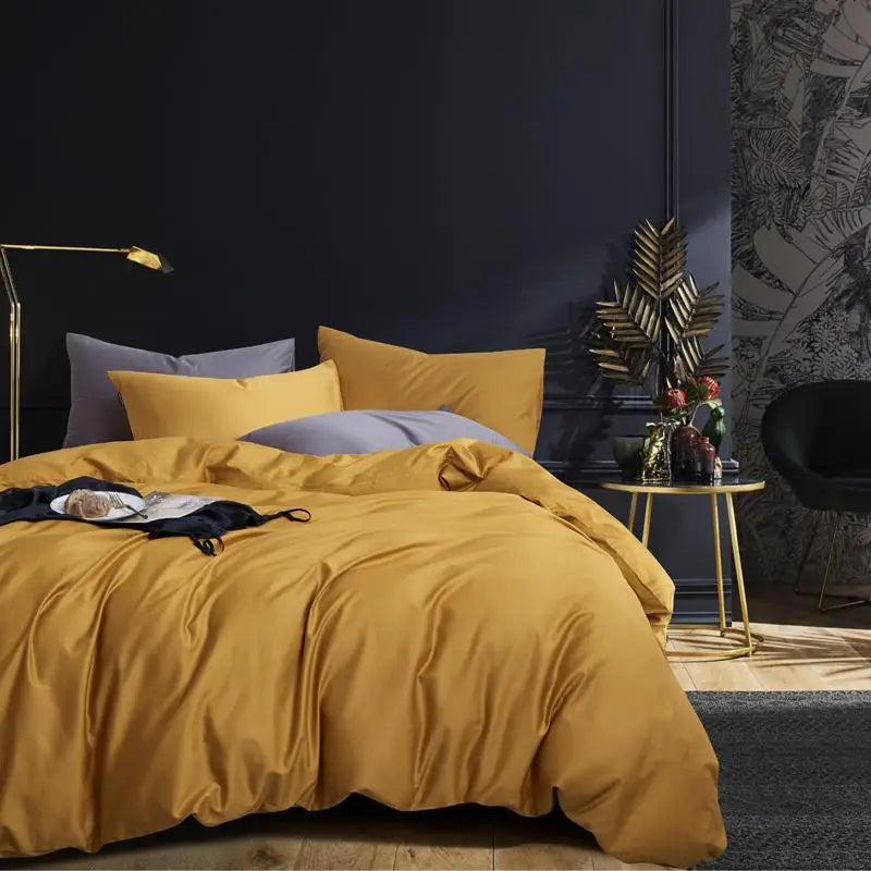Silky Soft Pure Egyptian Cotton Bedding Set - Yellow