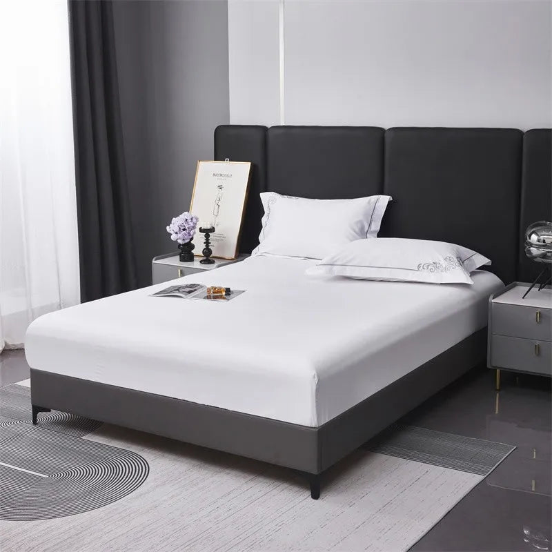 White bedding set at The Happy Ladies