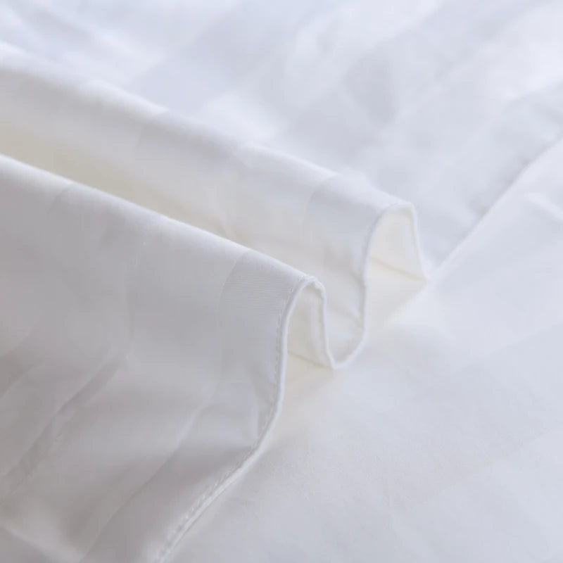 affordable luxury bedding Premium 600TC Hotel White Cotton Bed Sheet Set