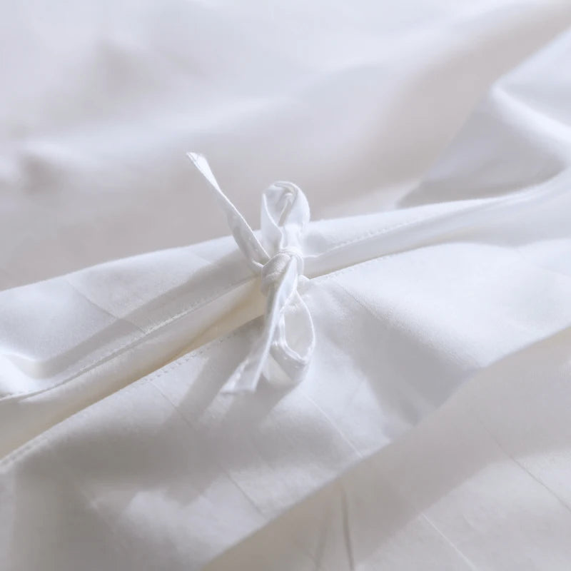 designer bedding Premium 600TC Hotel White Cotton Bed Sheet Set