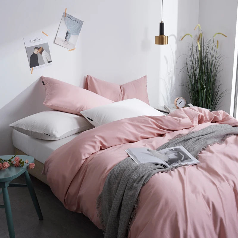 designer bedding Silky Soft Pure Egyptian Cotton Bedding Set - Pink