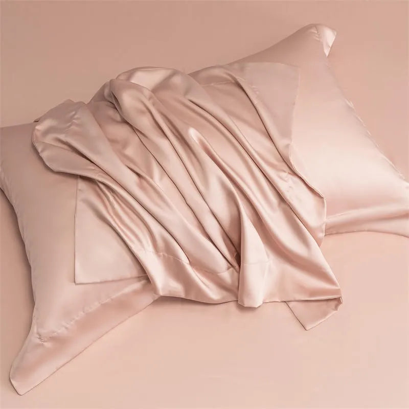 high-end bedding sets Solid Color 600TC Eucalyptus Lyocell Bedding Set - Pink