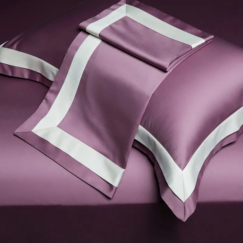 luxury Egyptian Cotton 4PCS Bedding Set - Purple