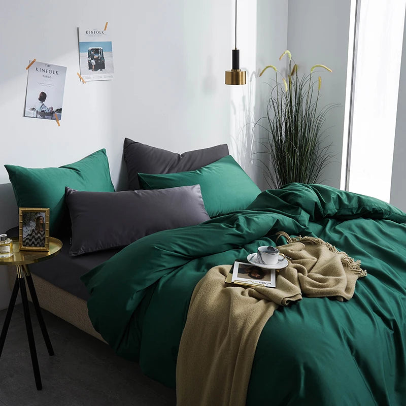 luxury bed sets Silky Soft Pure Egyptian Cotton Bedding Set - Green