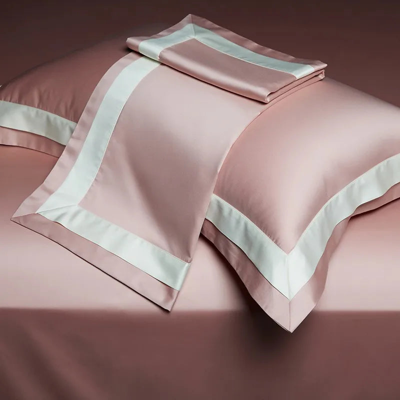 luxury bed sheets  Egyptian Cotton 4PCS Bedding Set - Pink
