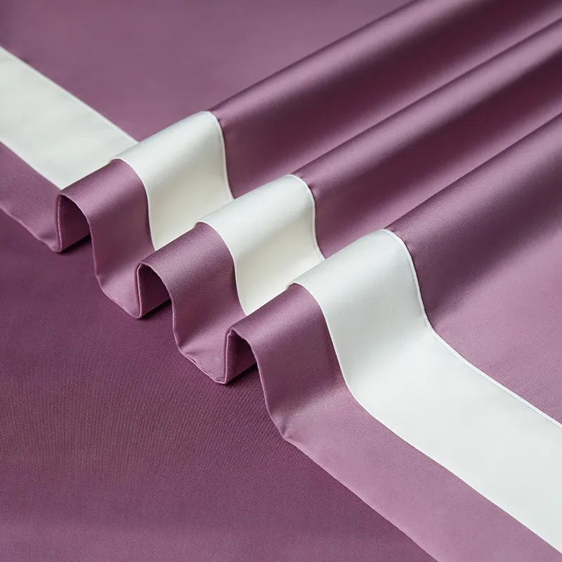 luxury bed sheets Egyptian Cotton 4PCS Bedding Set - Purple
