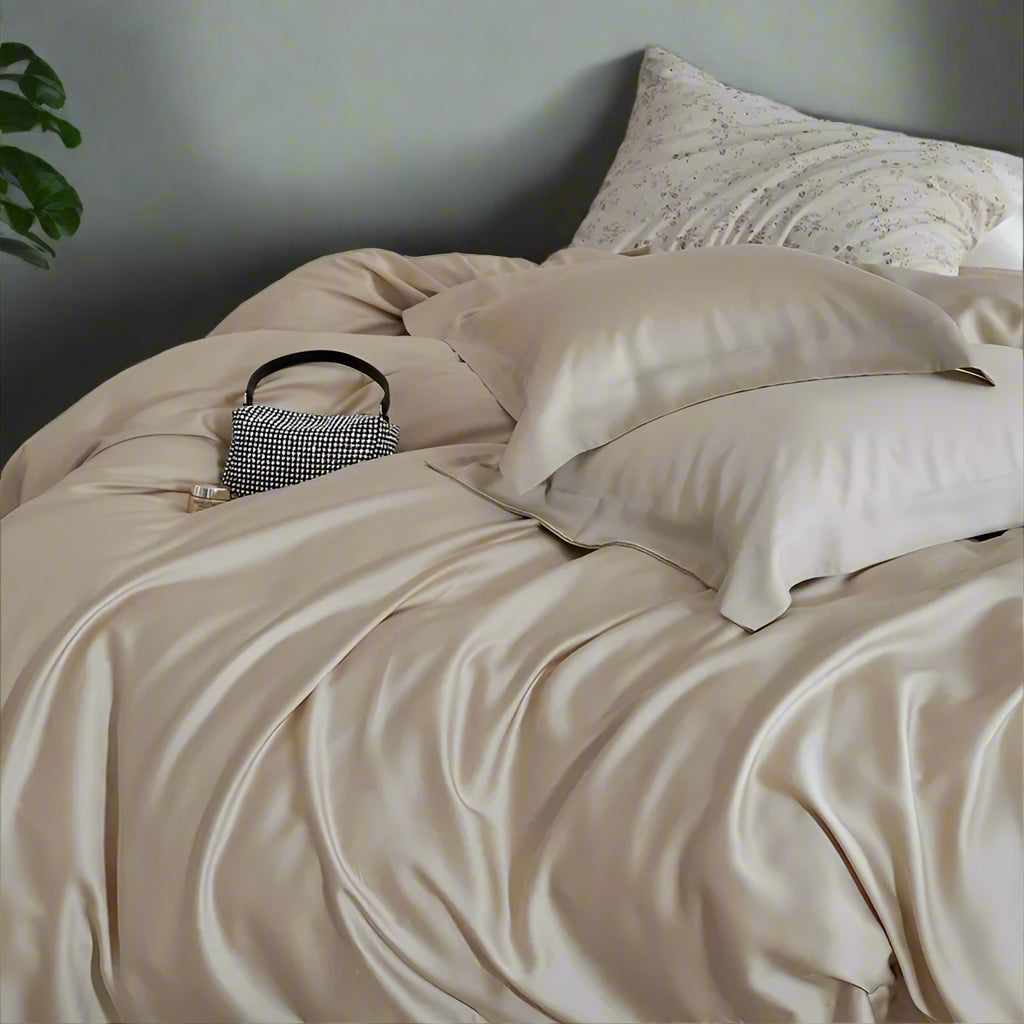luxury bed sheets Premium Eucalyptus Lyocell Bed Sheet Set - Beige