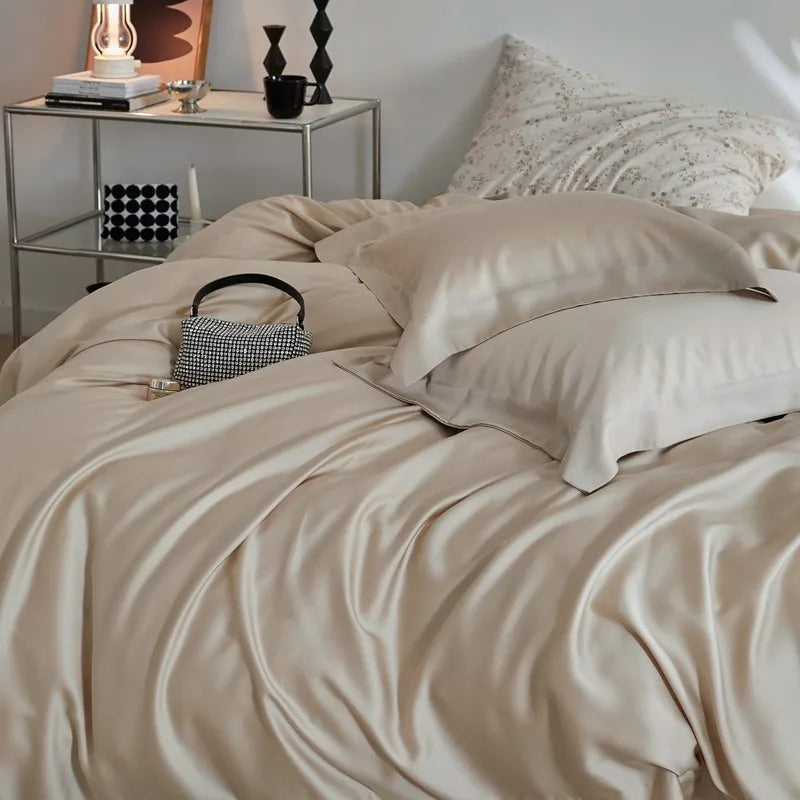 luxury bed sheets Premium Eucalyptus Lyocell Bed Sheet Set - Beige