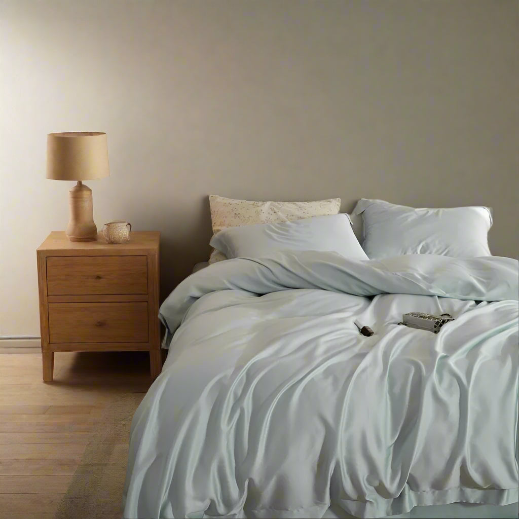 luxury bed sheets Premium Eucalyptus Lyocell Bed Sheet Set - Ice Blue