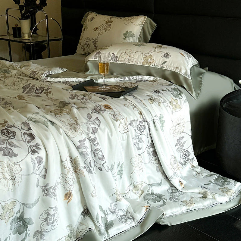 luxury comforters Breathable & Soft 600TC Eucalyptus Lyocell Bedding Set - White