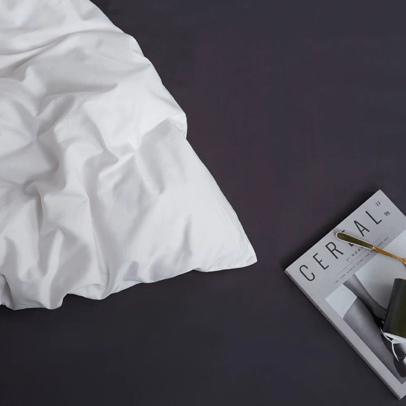 luxury linen Silky Soft Pure Egyptian Cotton Bedding Set 