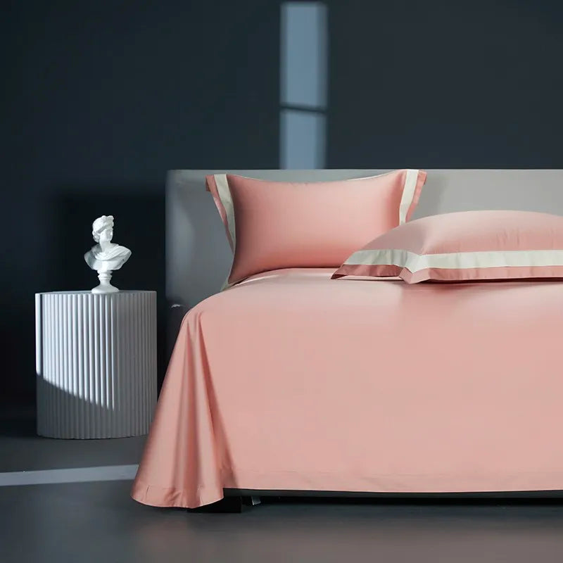 luxury linens Egyptian Cotton 4PCS Bedding Set - Pink