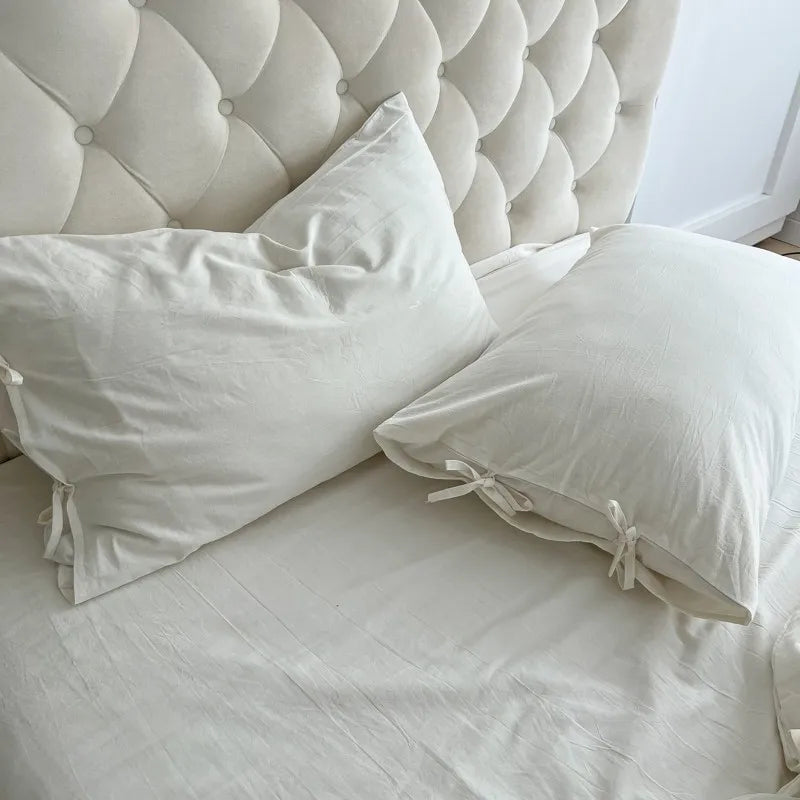 luxury sheets 400TC Cotton Natural White Duvet Cover Set