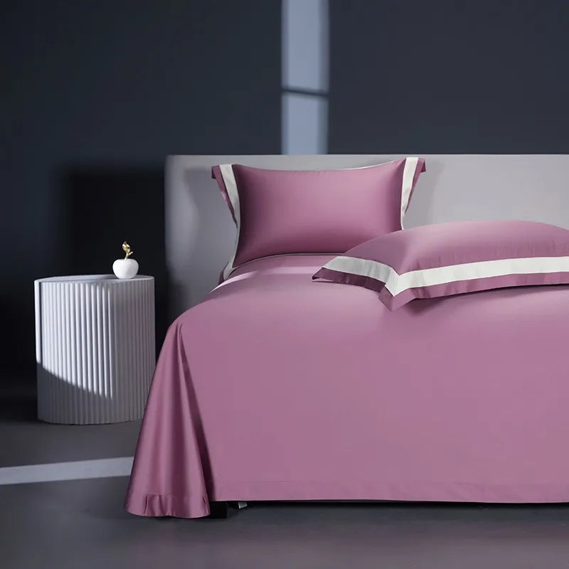luxury sheets Egyptian Cotton 4PCS Bedding Set - Purple